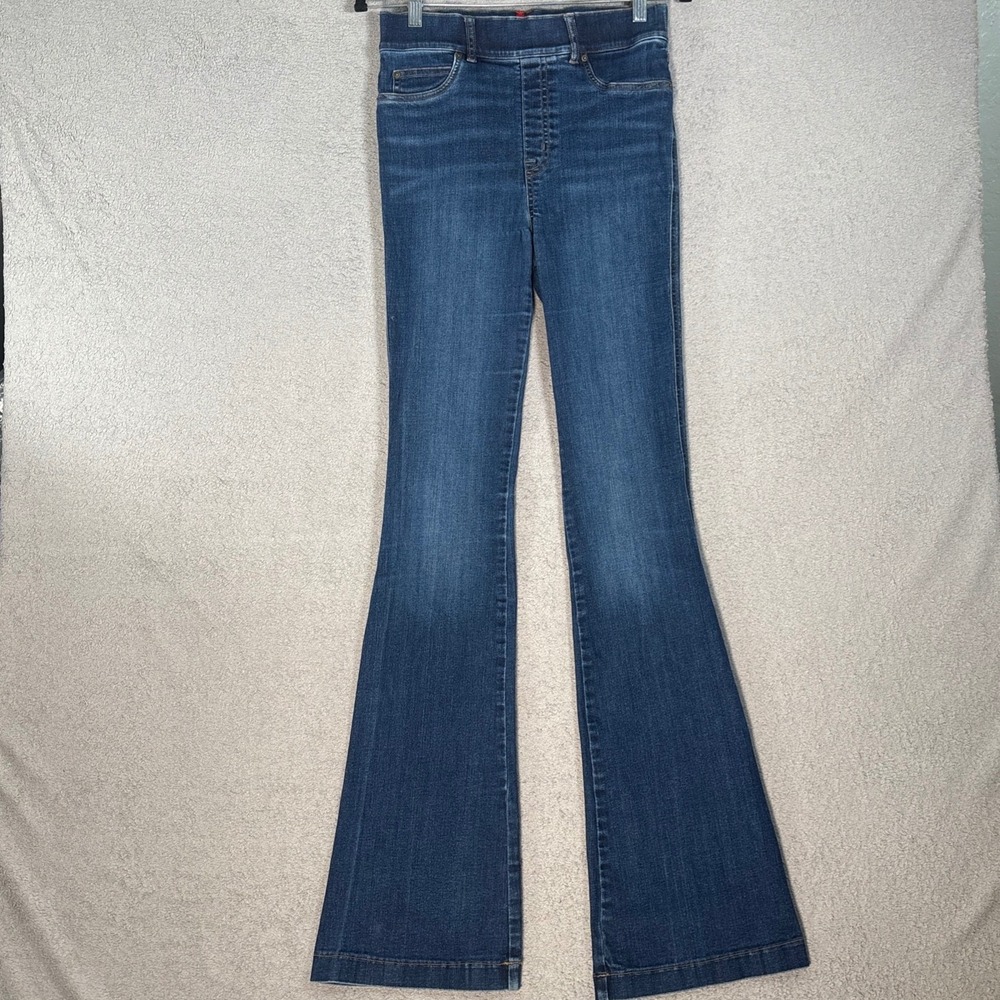Spanx Clean Indigo Bootcut Trouser Jeans Size Small High Rise Flared Stretch